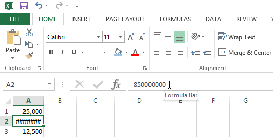 ##### Error in Excel