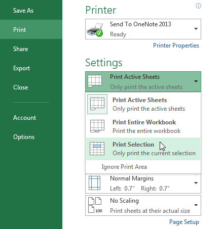 Printing In Excel - Excel Tutorial For Excel 2013