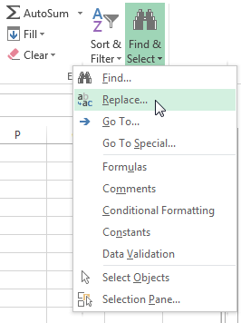 Find & Select - Excel Tutorial for Excel 2013