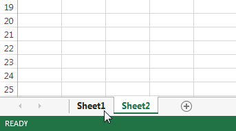 Go back to the first sheet by clicking Sheet1