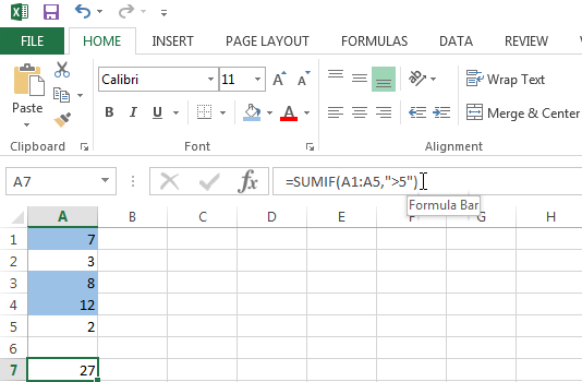 Use the SUMIF function to add values based on one criteria